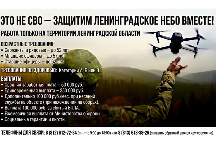 Это не СВО – защитим Ленинградское небо вместе.